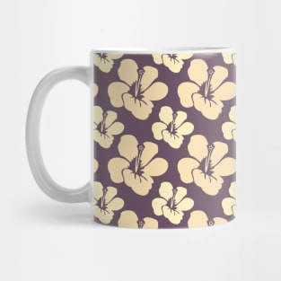 Botanic Floral Pattern Brown Yellow Pastel Mug